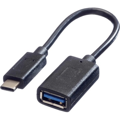 Value 11.99.9030 USB 3.2 Gen1 USB-C ® zástrčka USB-A zásuvka 0,15m černý