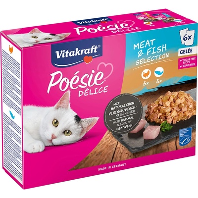 Vitakraft pro kočky Poésie Délice Meat & Fish Selection 6 x 85 g
