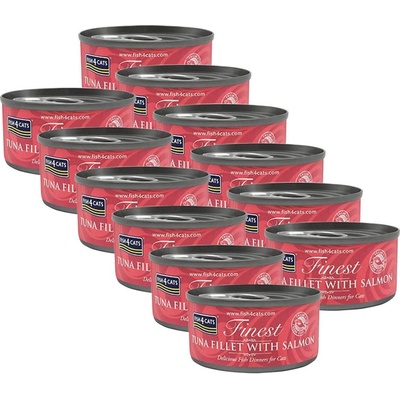 Fish4Dogs Fish4cats Най-добра риба тон и сьомга 12 x 70 г