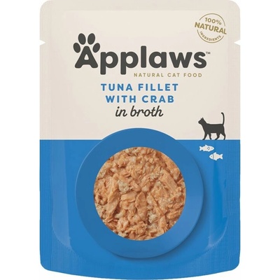 Applaws s tuňákem a krabem ve vývaru 70 g