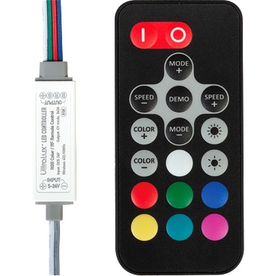 Ultralux Rf Мини контролер за rgb led осветление 5-24v dc 72w (12v) (rgbrfc6a)