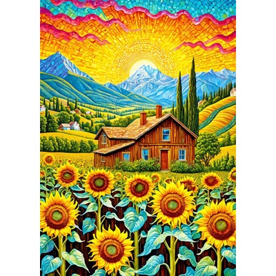 Enjoy - Puzzle Sunflower House - 1 000 piese