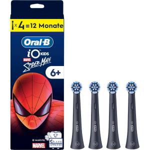 Oral-B iO Replacement Brushes Kids 6+ Marvel Spiderman, Black, 4 Pieces - 8700216930628 - boombuy
