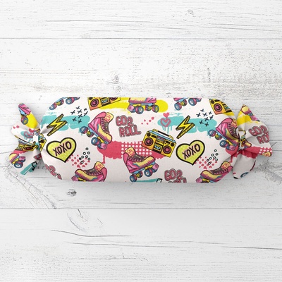 Biante vankúš valec bonbon Sandra SA-604 Ružový retro štýl 15x40