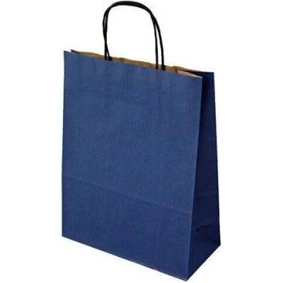 Papírová taška modrá ExtraTWIST 240x110x330 mm s krouceným uchem