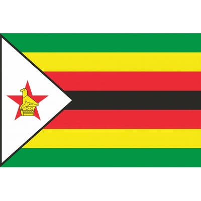 Zimbabwe vlajka - 30 x 45 cm - tunel, karabina