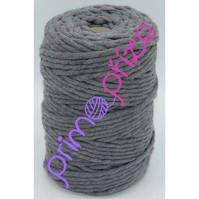 PRIMA Šňůry Macrame Single Twist šedá - poslední kus - sleva 25%