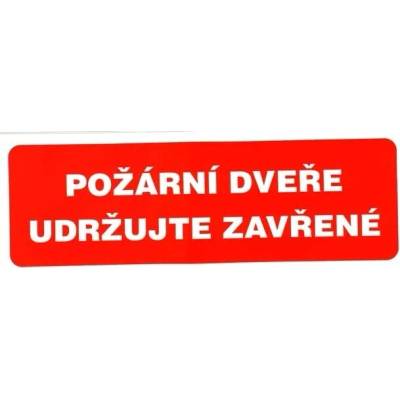 MAGG Požární dveře, udržujte zavřené - samolepka 210x80mm