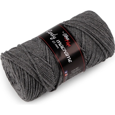 Prima-obchod Pletací příze Cordy Macrame 250 g, barva 9 (8235) šedá