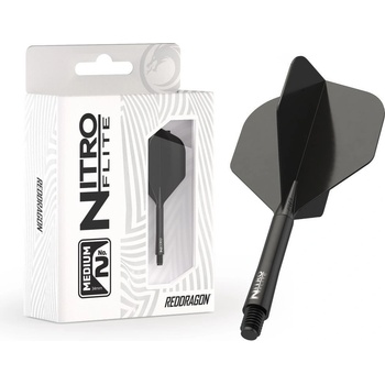 Red Dragon Nitro Flite čierne, štandardné letky a dlhé násadky