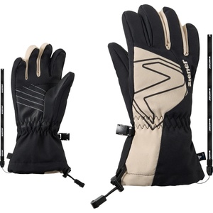 Ziener Детски ръкавици Ziener Kid's Laval AS AW Gloves - Black / Soft Taupe - размер 7, 5 (EU) (202-4968-1216)