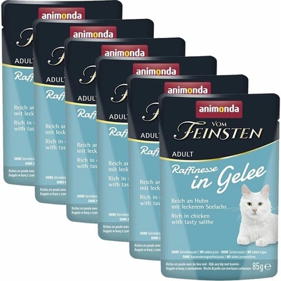 Animonda Vom Feinsten Raffinesse In Gelee kura & pstruh v želé 6 x 85 g