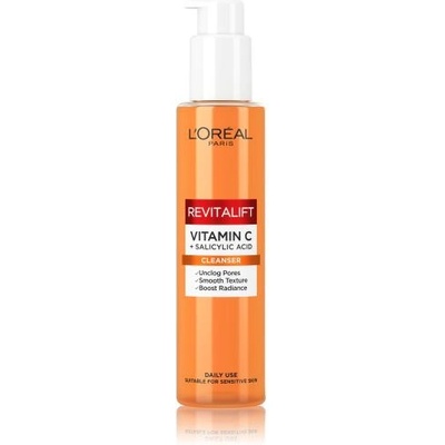 L'Oréal Revitalift Clinical Vitamin C + Salicylic Acid Cleanser озаряваща почистваща пяна 150 ml унисекс