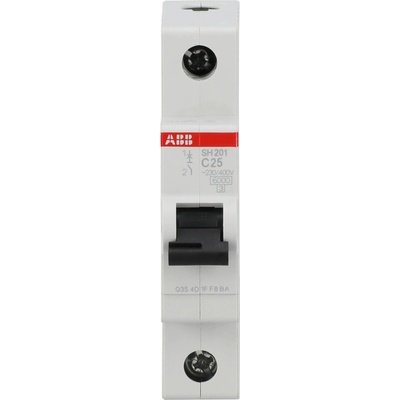 ABB АВТ. ПРЕДПАЗИТЕЛ SH201-C25 25A 1P 6kA curve C (M518007)
