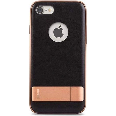 Kameleon Case - удароустойчив кожен кейс за iPhone SE (2020), iPhone 8, iPhone 7 (черен)