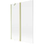 Mexen Mist двукрилен параван за вана 120 x 150 cm, прозрачен, златист четкан - 8A9-120-011-55-00 (8A9-120-011-55-00)