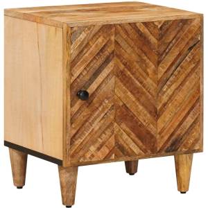 vidaXL Нощно шкафче Кафяво 40 x 33 x 46 cm Солидно мангово дърво (4018912)