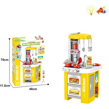 Image 1 of Kikky Детска кухня със светещи котлони, реалистични звуци и мивка с течаща вода Kikky - Код W4483