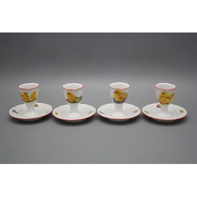 Bohemia Porcelán 1987 Kalíšek na vejce s podstavcem Rokoko Velikonoce CL – Zboží Dáma