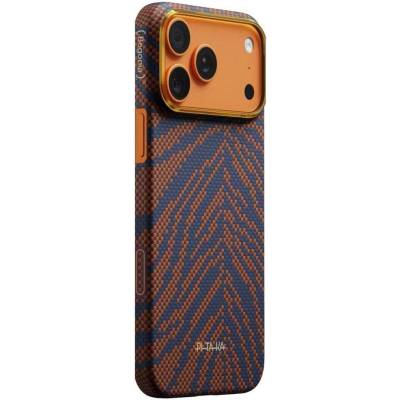 PITAKA Magsafe Калъф за iPhone 17 Pro Max, Pitaka Edge Breath of Veins Case Burning Orange, Оранжев (BV1701PM)