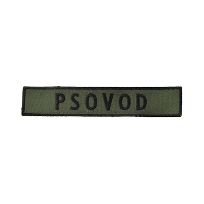 Nášivka PSOVOD - olivová-čierna
