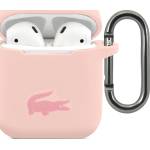 Lacoste Liquid Silicone лъскава калъфка с лого за AirPods 1/2 розова (LCA2SI)