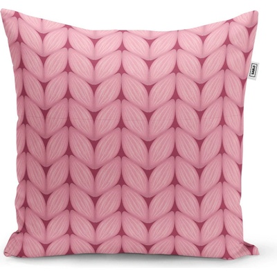 Sablio Vankúš Ružové pletenie z vlny 50x50