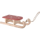 Vianočné sánky Snowflake červené 36 cm Sezónkovo