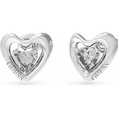 GUESS Ladies Silver Tone Earrings JUBE05024JWRHT/U