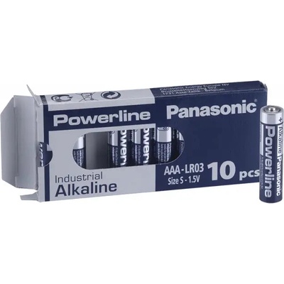 Алкални батерии индустриални LR03 AAA 1, 5V 10PK INDUSTRIAL Powerline PANASONIC (PAN-BA-LR03-10PK-IND)