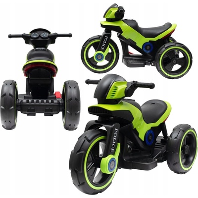 Baby Mix elektrická motorka trojkolesová Police zelená