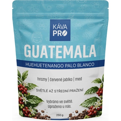 KávaPRO Guatemala Huehuetenango Palo Blanco výběrová káva mletí turek 250 g