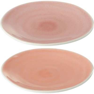 J-Line by Jolipa Sada koralový a ružový malý tanierik Apero 2 ks 15 x 2 cm