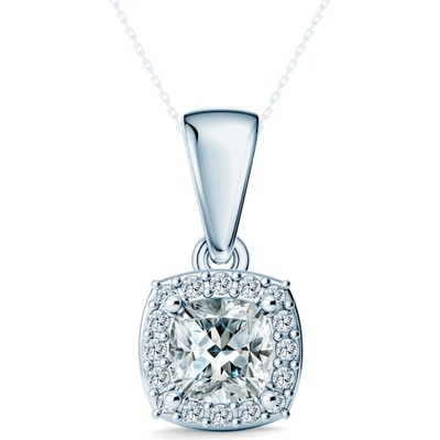 SAVICKI Висулка This is Love: бяло злато, диаманти с шлифовка " възглавница