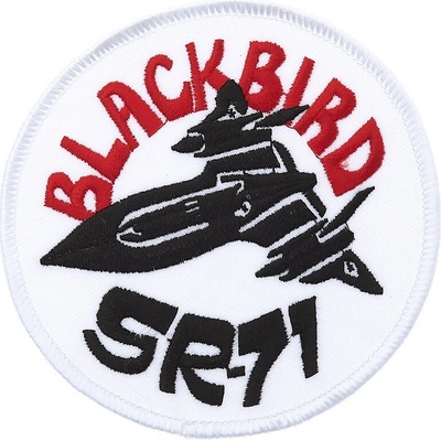 Nášivka textilní 101 Inc Blackbird SR-71 - bílá-černá