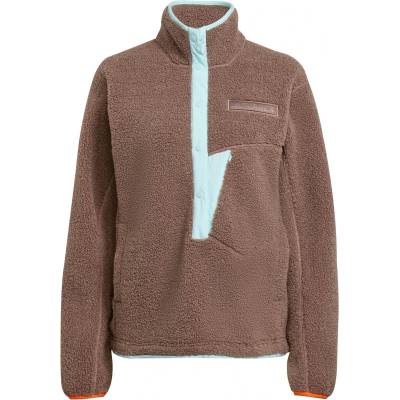 adidas Terrex Дамски поларен пуловер Adidas terrex Women's Terrex Xploric High Pile Fleece Fleece jumper - Earth Strata / Semi Flash Aqua (105-6717-0112)