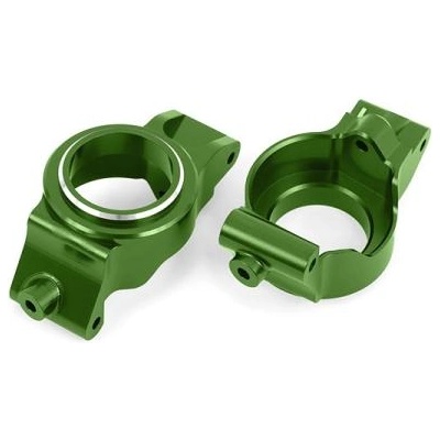 Traxxas алуминиева шарнирна стойка зелена (лява и дясна)