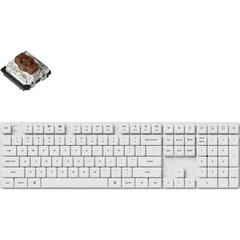 Image 1 of Keychron K5 Pro White QMK/VIA Full-Size Low-Profile Gateron Brown Switches (K5P-O3)