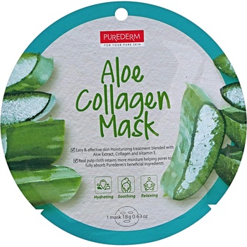 Purederm Лист маска за лице Aloe Collagen, 18 ml