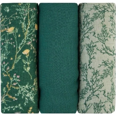 KikkaBoo Plienka zavinovacia 2-vrstvová 100x100 cm Secret Garden Green