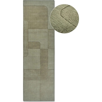 Villeroy&Boch Зелена ръчно изработена вълнена пътека 80x250 cm Charlotte - Villeroy&Boch (106172-80x250)