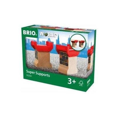 BRIO World Brückenfundament (braun/rot)