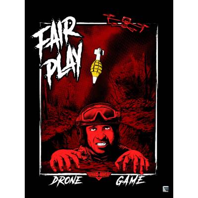 Plagát Mars and Arms Fair Play - čierny-červený