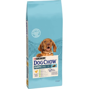 Dog Chow Puppy Chicken суха храна за кученца 2 x 14 кг