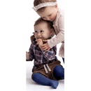 Detské vrúbkované pančuchy Agatka 100 den modrá tmavá