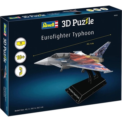 Revell 3D Пъзел Revell от 75 части - Самолет Eurofighter Typhoon (00253)