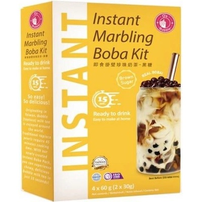 O's Bubble tea sada Brown Sugar na snadnou přípravu 4 x 60 g