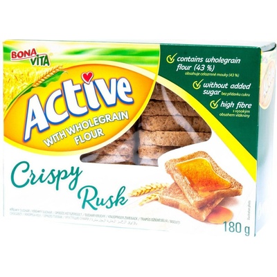 Bonavita Active Crispy Rusk suchary s celozrnnou moukou 180 g – Zboží Dáma
