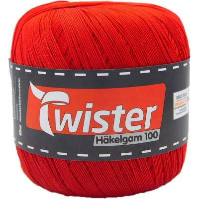 Pletací příze Kurtenbach Twister Häkelgarn 100 Barva: 35 ROT