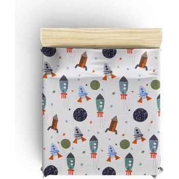 Mijolnir Бяло памучно детско покривало за легло 140x200 cm Spacex - Mijolnir (183MJR15277)